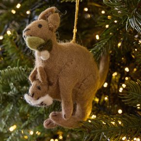 Baby's First Holiday Felt Kangaroo Ornament | West Elm