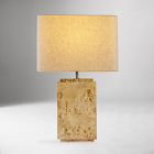 Open Box: Finlo Burled Table Lamp (22") - Light Burl
