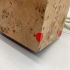 Open Box: Finlo Burled Table Lamp (22") - Light Burl