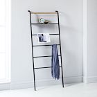 Open Box: Yamazaki Leaning Clothes + Towel Rack with Shelf - Black