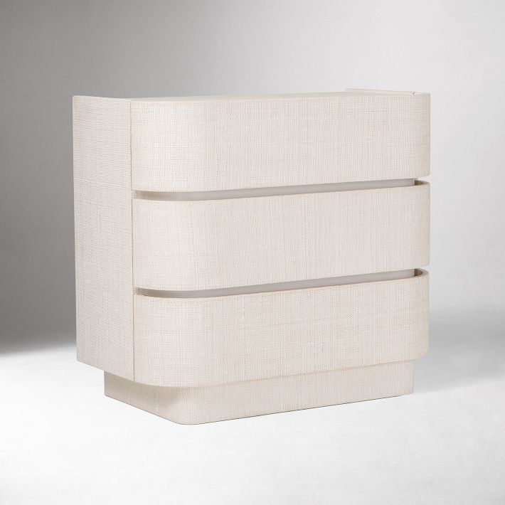 Open Box: Solstice Painted Raffia 3-Drawer Dresser (35