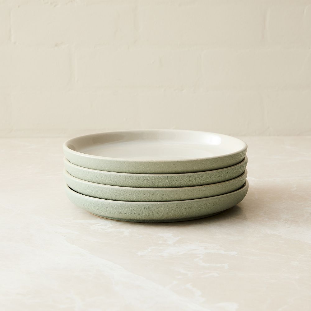 Kaloh Stoneware Salad Plate Sets - Celadon, Set of 4