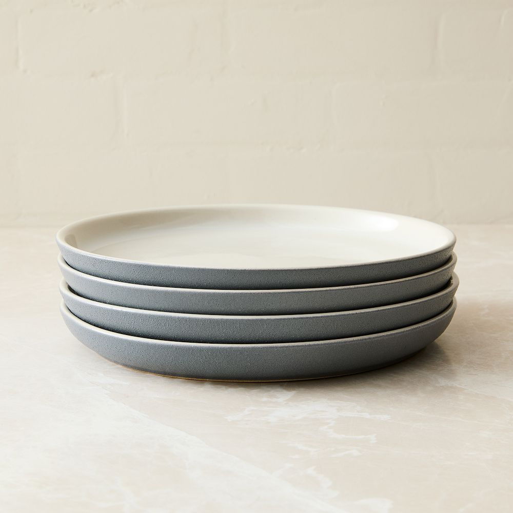 Kaloh Stoneware Dinner Plate Sets - Anchor Gray, Set of 4