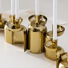 Polished Brass Modern Menorah