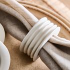 Textural Ceramic Napkin Ring Sets