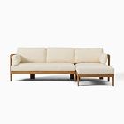 Monterey Outdoor Teak 2-Piece Chaise Sectional (99.5")