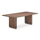 Rina Curved Oak Pedestal Dining Table (88", 104")