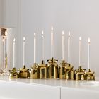 Polished Brass Modern Menorah