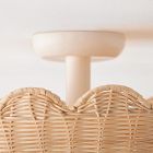 Rattan Bubble Flush Mount (18")