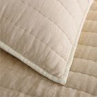 European Flax Linen Cotton Pick Stitch Quilt &amp; Shams