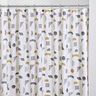 Organic Mid-Century Geo Shower Curtain