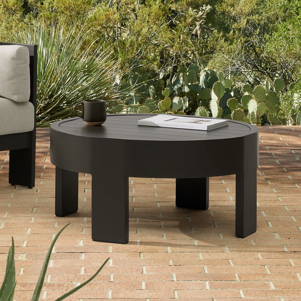 Caldera Aluminum Outdoor Round Coffee Table (34") by West Elm