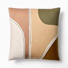 Crewel Outlined Shapes Pillow Cover
