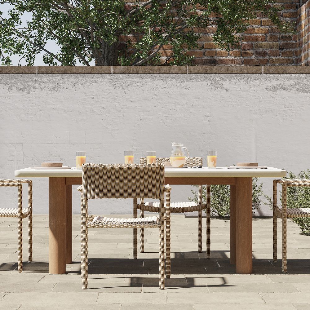 Cusco Outdoor Concrete Dining Table (76") by West Elm