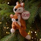 Baby's First Holiday Felt Foxes Ornament