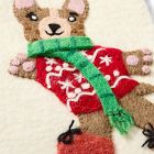 Felt French Bulldog on Skates Stocking