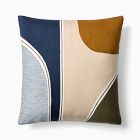 Crewel Outlined Shapes Pillow Cover