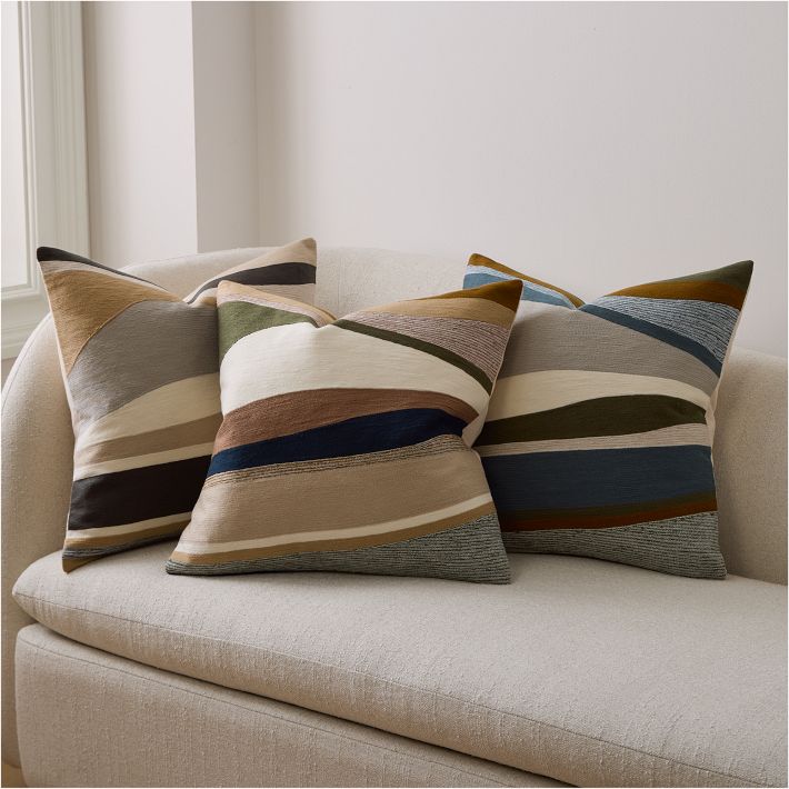 Crewel Rising Tide Pillow Cover 20