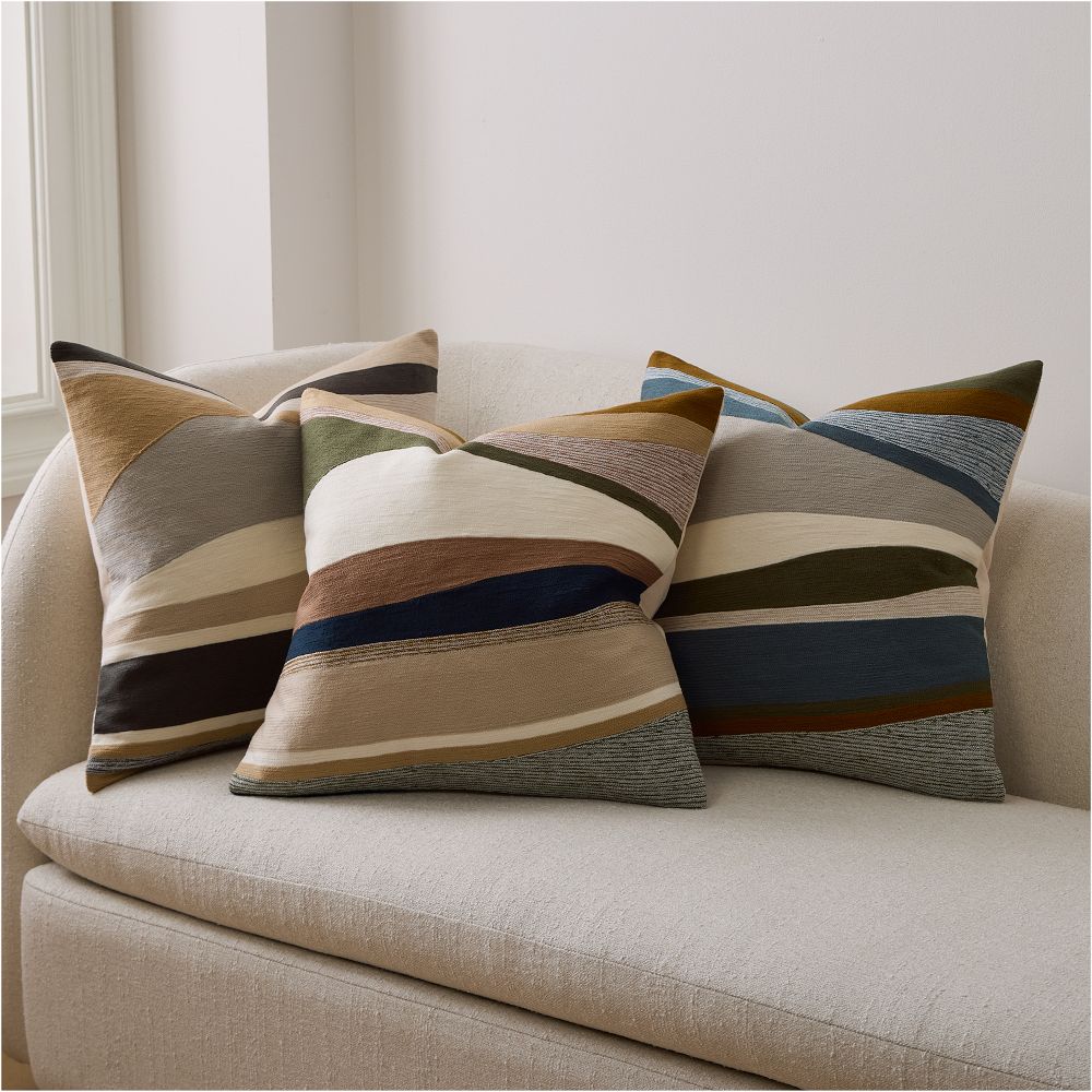 Crewel Rising Tide Pillow Cover 20