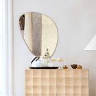 Fenny Antiqued Frameless Tear Drop Wall Mirrors