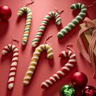 Felt Candy Cane Ornaments (Set of 6)