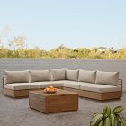 Santa Fe Slatted Modular Outdoor 5-Piece Sectional