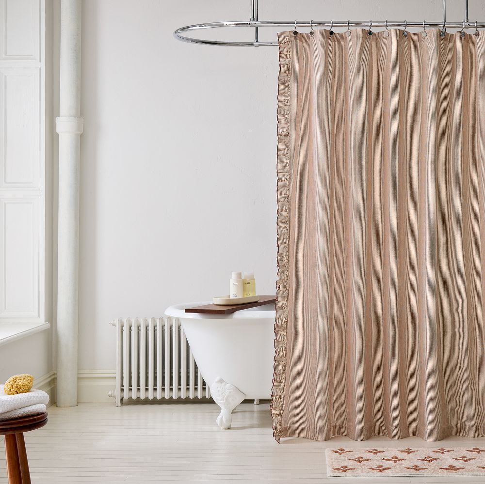 Fleur Shower Curtain - Baked Clay