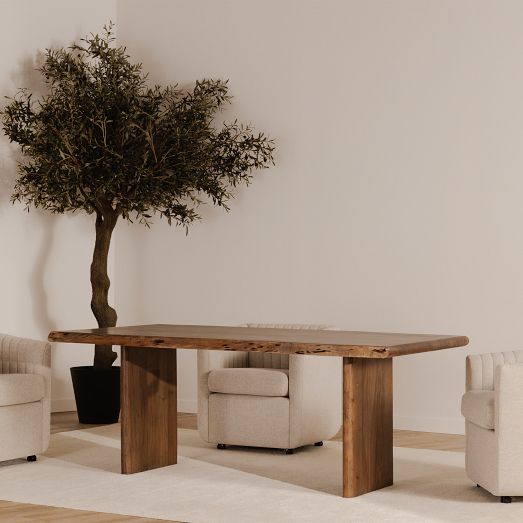 Margaret Live Edge Dining Table (78"-98") by West Elm