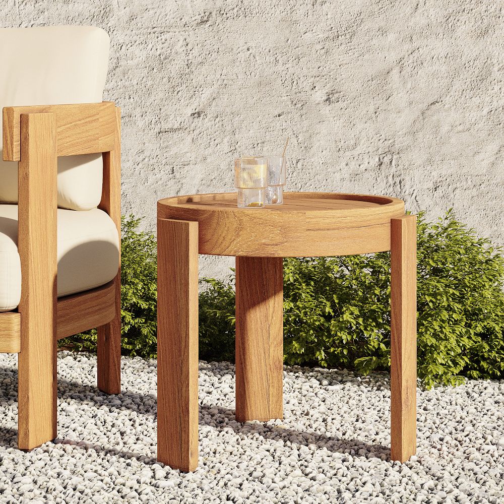 Monterey Outdoor Teak Side Table (20") by West Elm