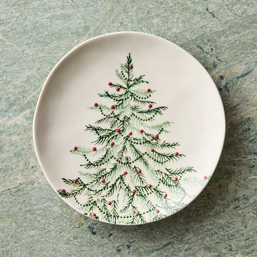 Tannenbaum Holly Stoneware Dinner Plate Sets by West Elm
