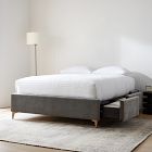 Upholstered Side Storage Bed Frame