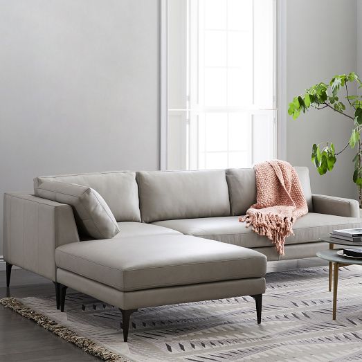 Build Your Own - Andes Leather Sectional by West Elm