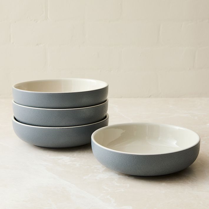 食器 ephelis stonewhite bowl s Kaloh Stoneware Pasta Bowl Set of 4 - Modern Dining Essentials