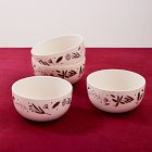 Scandi Wood Block Stoneware Cereal Bowl Sets