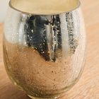 Silver Crackle Glass Candles - Balsam &amp; Cedar