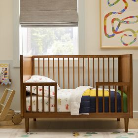 Gemini Convertible Crib, Poplar, Cool Walnut, West Elm