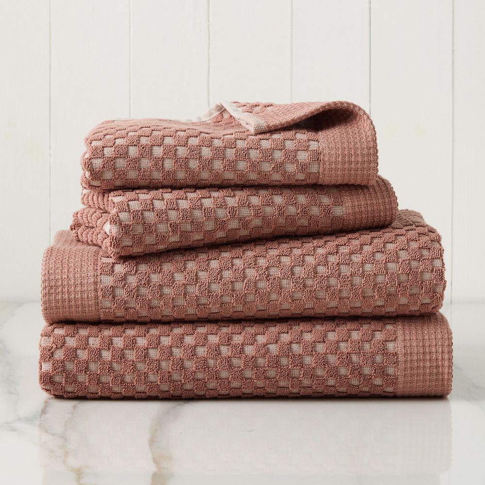 Elara Bath Towels Sets - Baked Clay, Set of 4 - (2 Bath Towels, 2 Hand Towels)