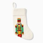 Open Box: Felt Nutcracker Stocking - Alabaster