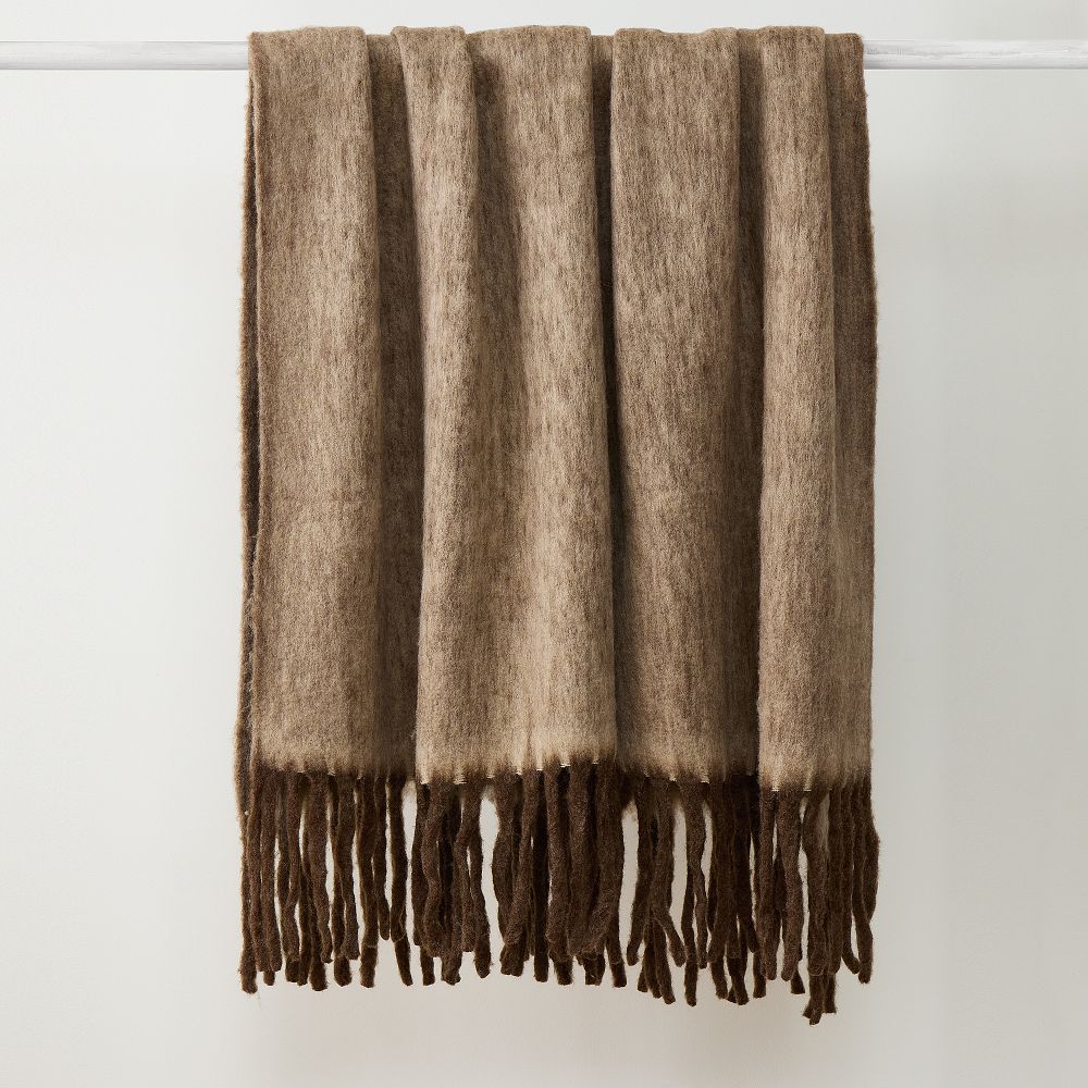 Cross Dye Faux Mohair Throw - 50x60, Carafe