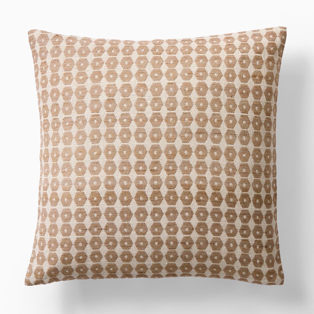 Honeycomb Silk Pillow Cover - 20"x20", Pecan