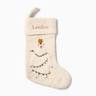 Open Box: Polar Bear in Lights Felt Stocking - White