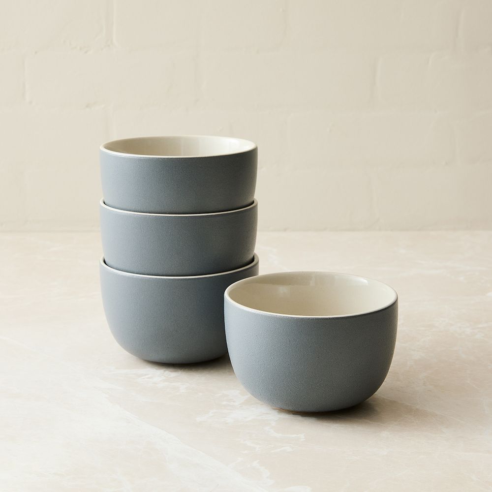 Kaloh Stoneware Cereal Bowl - Set of 4 in Anchor Gray