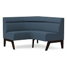 Open Box: Novak Banquette Corner - Yarn Dyed Linen Weave Petrol, Ebony