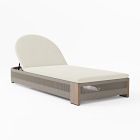 Porto Chaise Lounge Cushion Cover, Crosshatch Weave, Alabaster