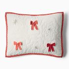 Open Box: Christmas Bow Quilt Sham, Standard - Multi