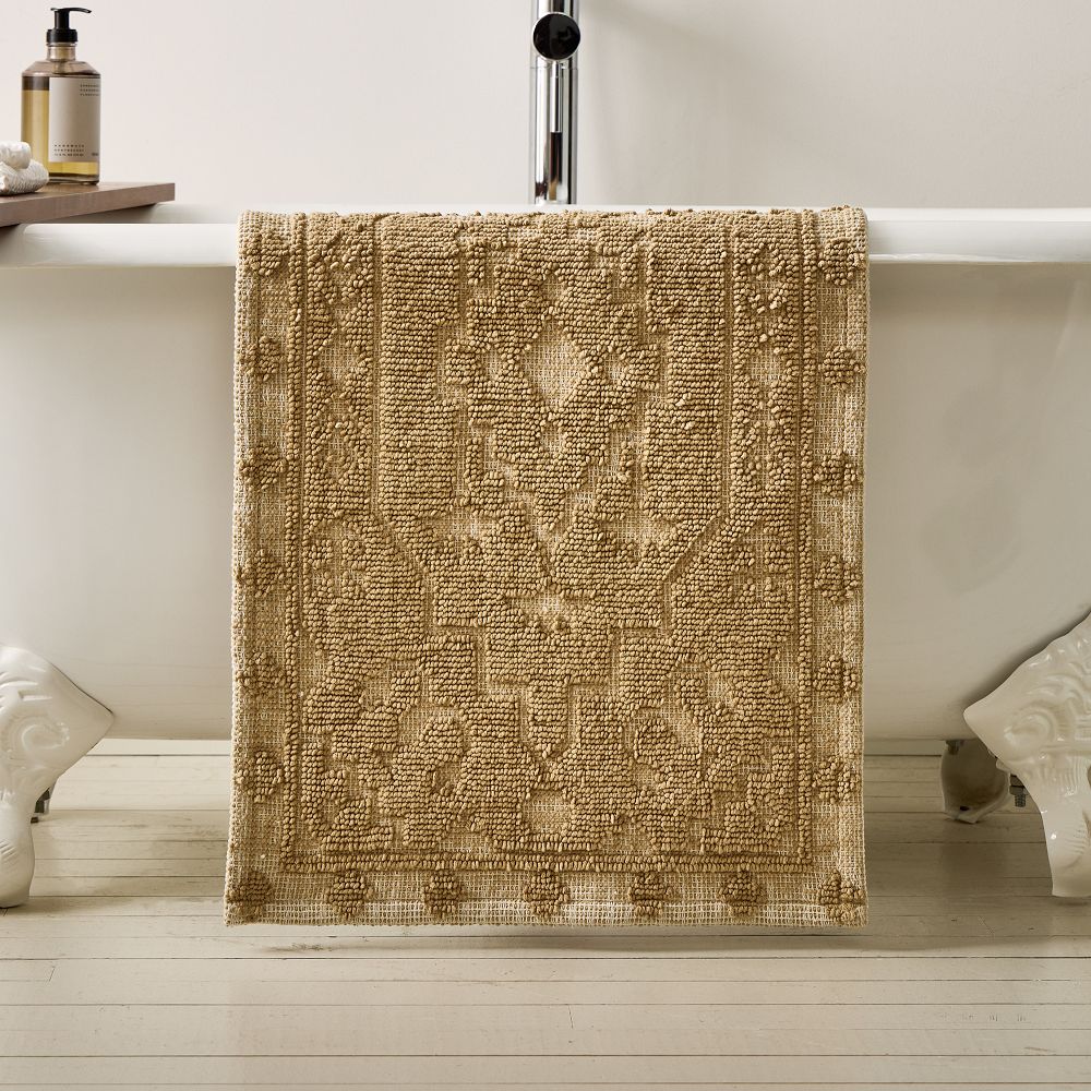 Sahar Bath Mat - 20x34, Camel