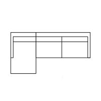 Quinten 3-Piece Right Chaise Sectional, Twill Silver, Cool Walnut