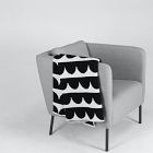 Happy Habitat Recycled Cotton Throw - Hippos Black