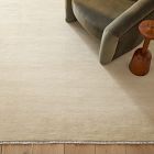 Hand-Knotted Solid Wool Rug