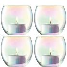 Pearl Iridescent Glass Votives (Set of 4)